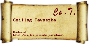 Csillag Tavaszka névjegykártya